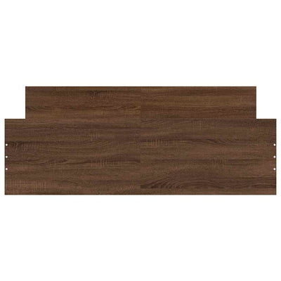 Ruskea tammi sängynrunko päädyillä Cucu 120x200cm