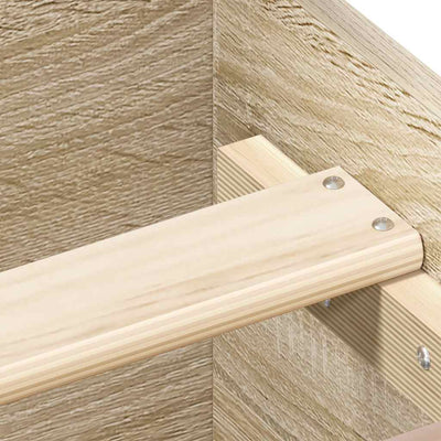 Sonoma-tammi sängynrunko päädyillä Cucu 140x200cm