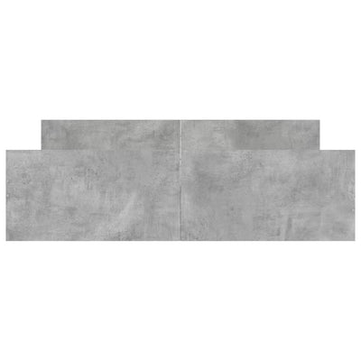 Sängynrunko päädyillä betoninharmaa 150x200 cm