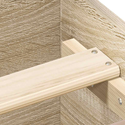 Sonoma-tammi sängynrunko päädyillä Cucu 180x200cm