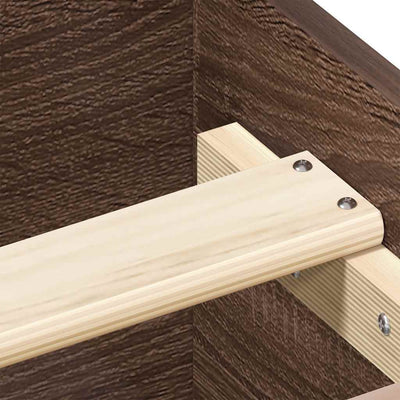 Ruskea tammi sängynrunko päädyillä Cucu 140x190cm