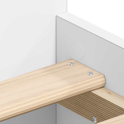 Valkoinen sängynrunko päädyillä Milu 100x200cm