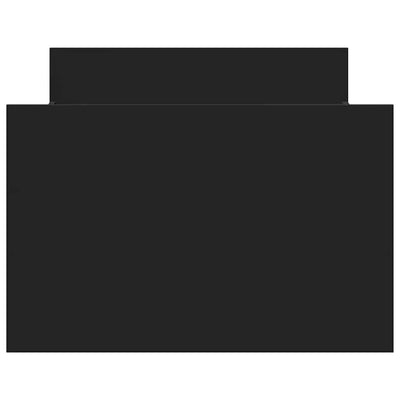 Musta sängynrunko päädyillä Milu 100x200cm