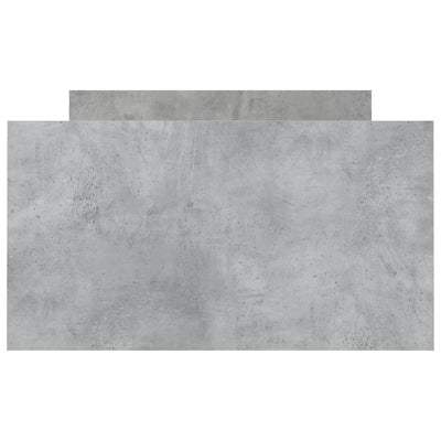 Sängynrunko päädyillä betoninharmaa 100x200 cm