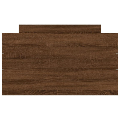 Sängynrunko päädyillä ruskea tammi 90x200 cm