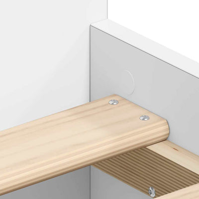 Valkoinen sängynrunko päädyillä Milu 90x190cm