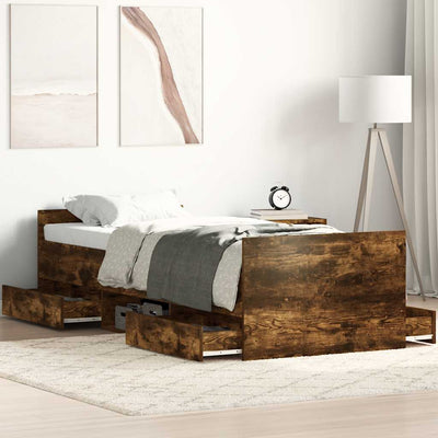 Savutammi sängynrunko päädyillä Milu 90x190cm