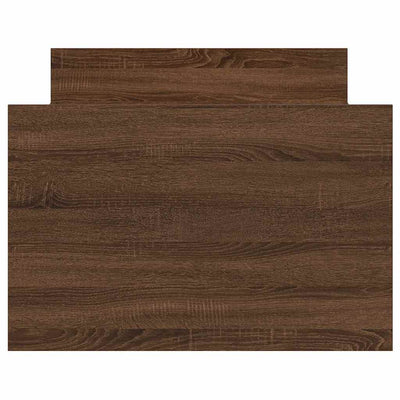 Ruskea tammi sängynrunko päädyillä Milu 90x190cm