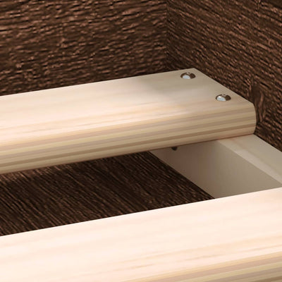 Sängynrunko ruskea tammi 90x200 cm