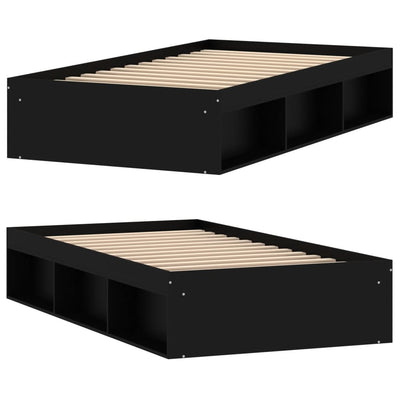 Sängynrunko musta 90x190 cm