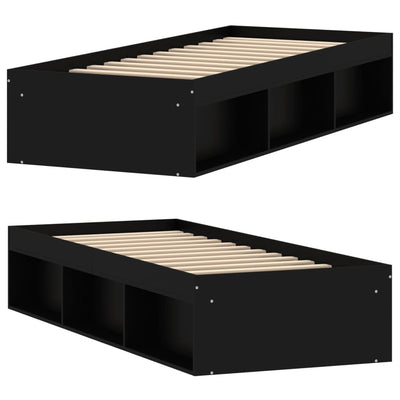 Sängynrunko musta 75x190 cm Small Single