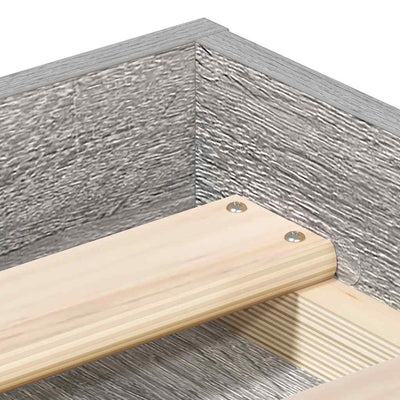 Harmaa sängynrunko Tisha 75x190cm (small single)