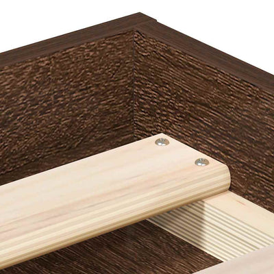 Ruskea sängynrunko Tisha 120x200cm (tammi)