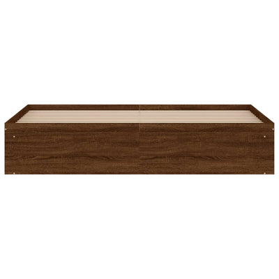 Sängynrunko ruskea tammi 180x200 cm Super King Size