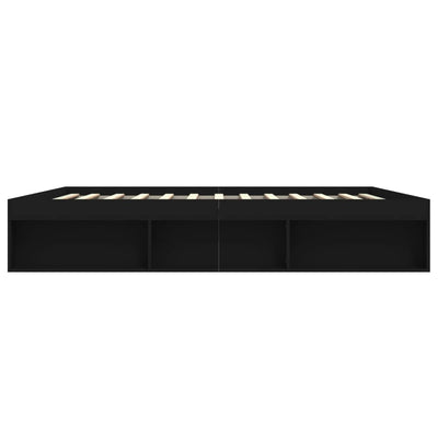 Sängynrunko musta 200x200 cm