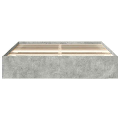 Betoninharmaa sängynrunko Tisha 200x200cm