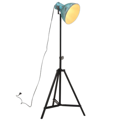 Lattialamppu 25 W vanhennettu sininen 61x61x90/150 cm E27