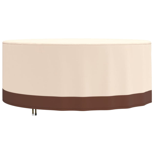 Puutarhakalusteiden suoja pyöreä beige Ø213x71 cm 600D Oxford