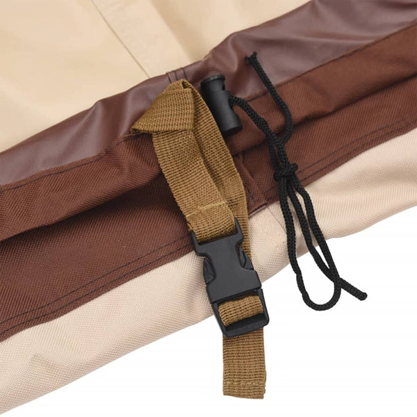 Puutarhakalusteiden suoja pyöreä beige Ø213x71 cm 600D Oxford