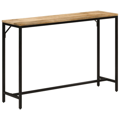 Konsolipöytä 110x30x75 cm täysi karkea mangopuu ja rauta