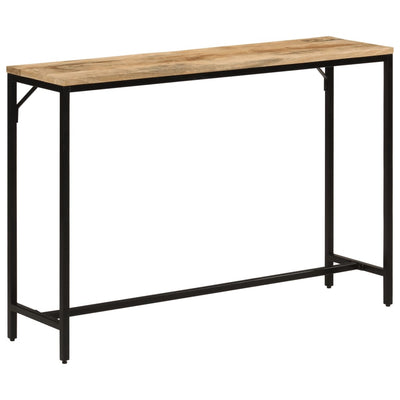 Konsolipöytä 110x30x75 cm täysi karkea mangopuu ja rauta