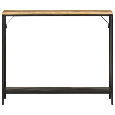 Konsolipöytä 90x30x75 cm täysi karkea mangopuu ja rauta