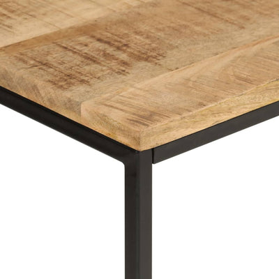 Konsolipöytä 90x30x75 cm täysi karkea mangopuu ja rauta