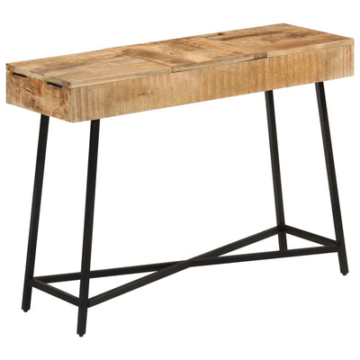 Pukeutumispöytä 105x35x75 cm täysi karkea mangopuu ja rauta