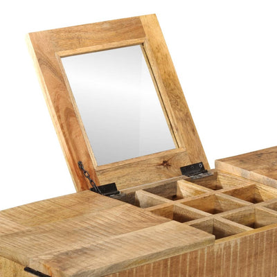 Pukeutumispöytä 105x35x75 cm täysi karkea mangopuu ja rauta
