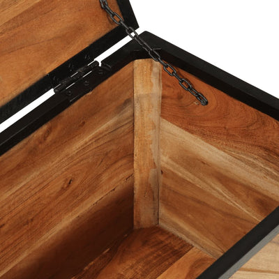 Säilytyslaatikko Ardeal 60x30x30cm (akasiapuu ja rauta)