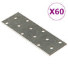 Reikälevyt 60 kpl 2 mm 120x40 mm galvanoitu teräs