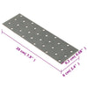 Reikälevyt 40 kpl 2 mm 200x60 mm galvanoitu teräs