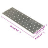 Reikälevyt 20 kpl 2 mm 240x80 mm galvanoitu teräs