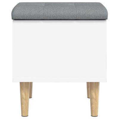 Valkoinen säilytyspenkki Cristitan 42x42x46cm (puinen)