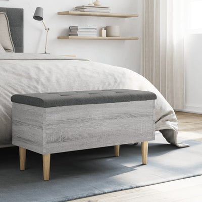 Säilytyspenkki harmaa Sonoma 82x42x46 cm tekninen puu