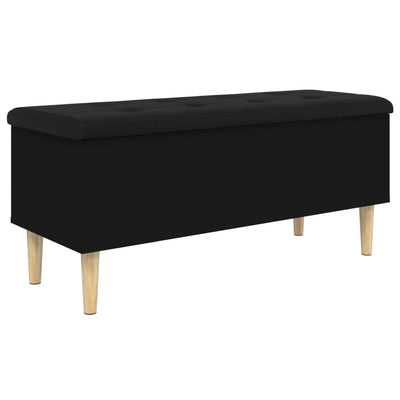 Säilytyspenkki musta 102x42x46 cm tekninen puu