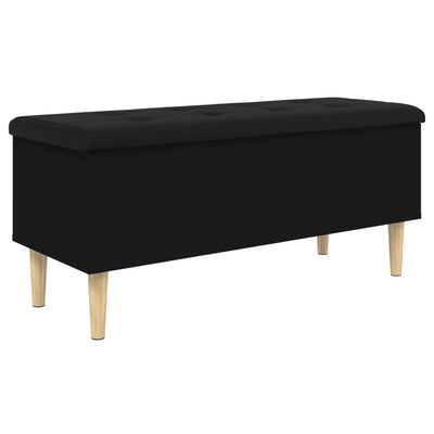 Säilytyspenkki musta 102x42x46 cm tekninen puu