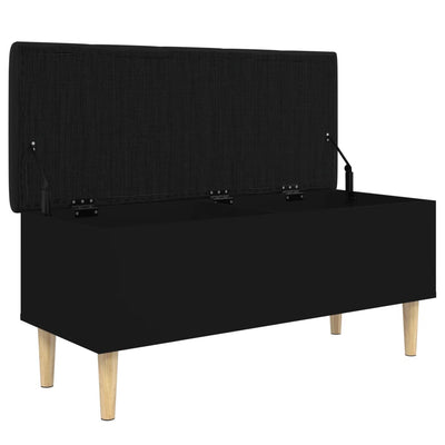 Säilytyspenkki musta 102x42x46 cm tekninen puu
