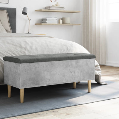 Säilytyspenkki betoninharmaa 102x42x46 cm tekninen puu