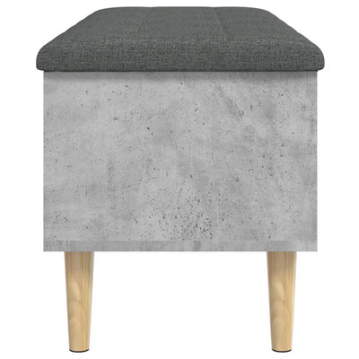 Säilytyspenkki betoninharmaa 102x42x46 cm tekninen puu