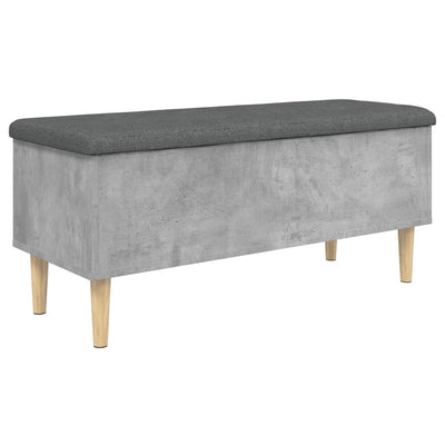 Säilytyspenkki betoninharmaa 102x42x46 cm tekninen puu
