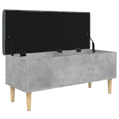 Säilytyspenkki betoninharmaa 102x42x46 cm tekninen puu