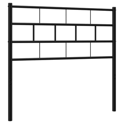 Metallinen sängynpääty musta 75 cm