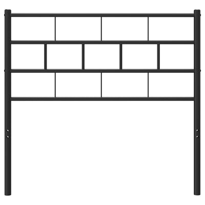 Metallinen sängynpääty musta 75 cm