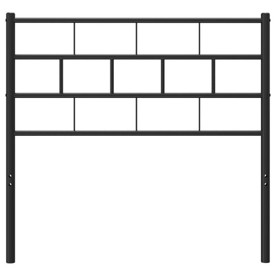 Metallinen sängynpääty musta 80 cm