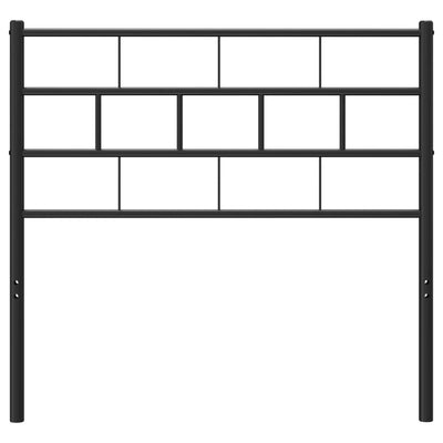 Metallinen sängynpääty musta 100 cm