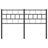 Metallinen sängynpääty musta 135 cm