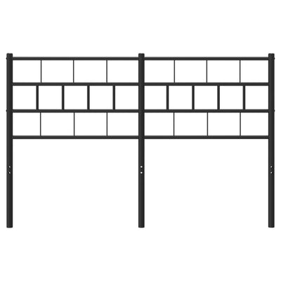 Metallinen sängynpääty musta 135 cm