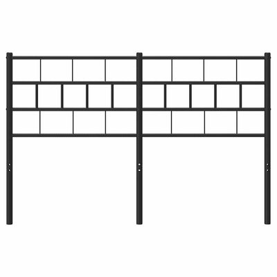 Musta metallinen sängynpääty Picrie 135cm