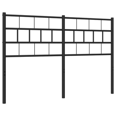 Metallinen sängynpääty musta 140 cm
